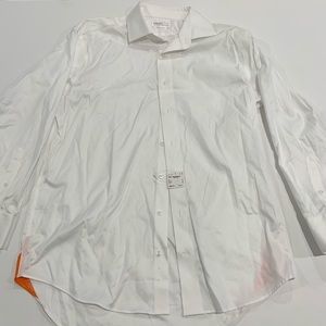 Lorenzo Uomo Men’s White Button Up Dress Shirt